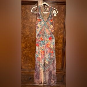 Johnny Was Multicolor Floral Maxi Dress